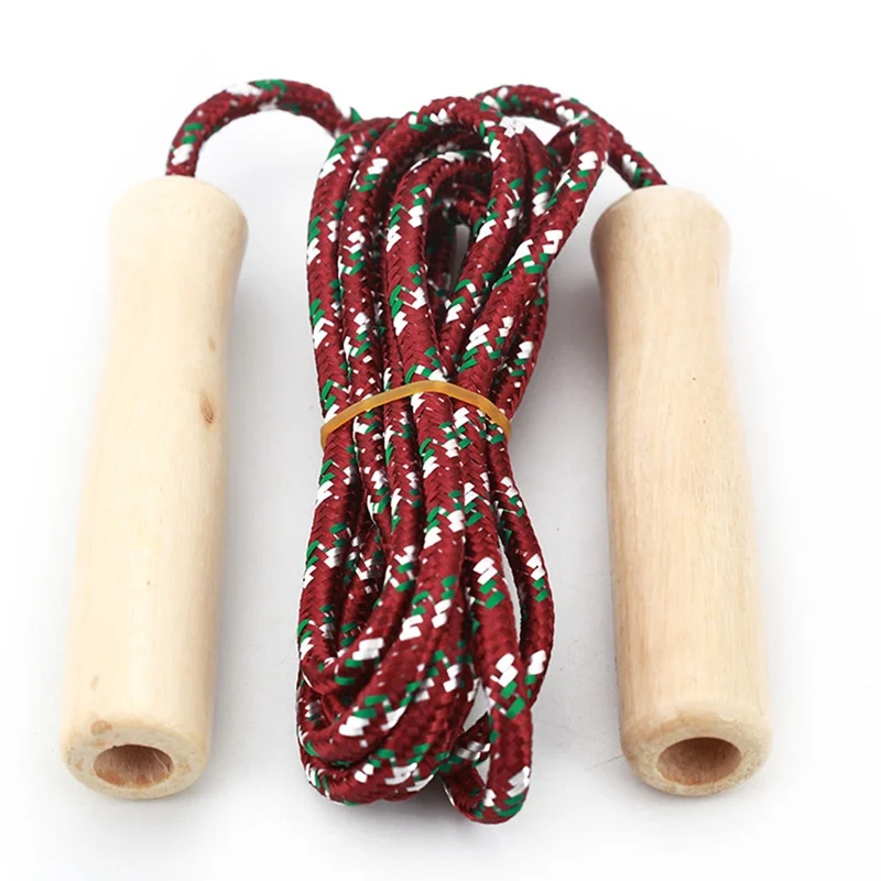 Спортивная Скакалка скоростная с деревянной ручкой для тренировок 2 4 м 1 шт.