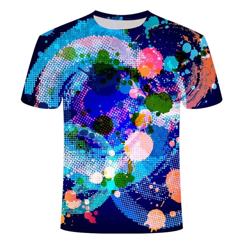 Мужская и женская футболка с трехмерным принтом модная летняя повседневная