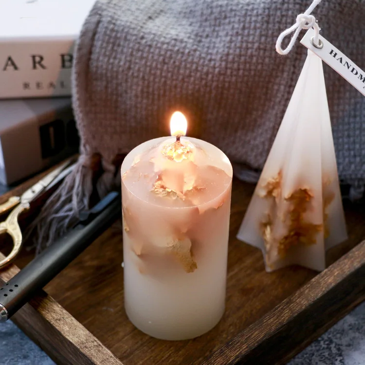 Украшение для свечей Золотая фольга сделай сам материал парафиновая свеча