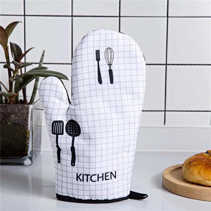 

Кухонные перчатки, изоляционная подкладка с милым рисунком, Прихватки для приготовления пищи, микроволновки, перчатки для выпечки, барбекю,...