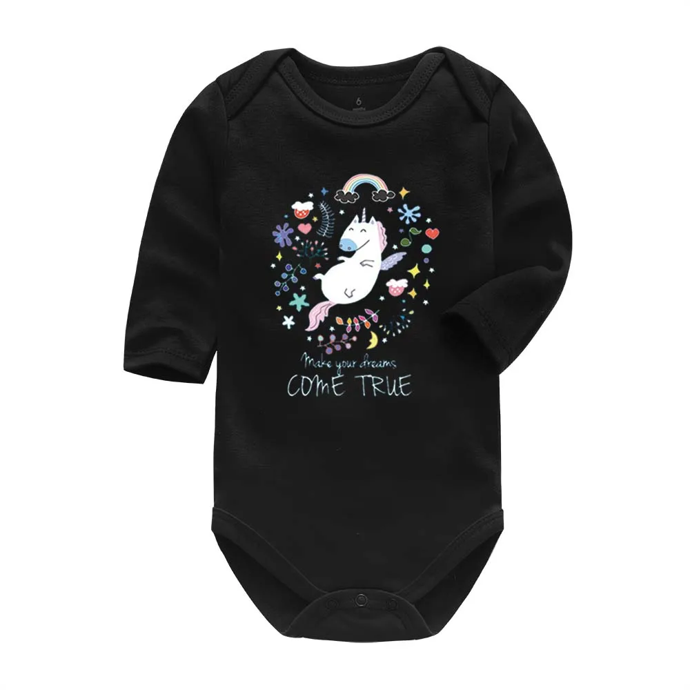 

Baby bodysuit newborn boys girls clothing long sleeve cotton cartoon print 3 6 9 12 18 24 months
