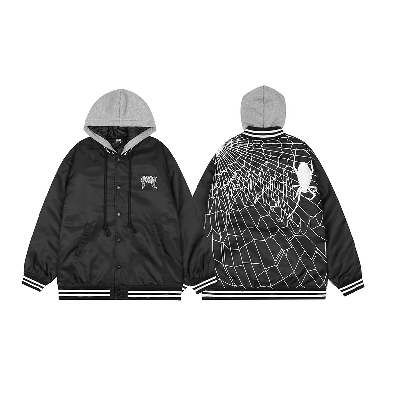 

XXXtentacion Revenge Varsity Baseball Fashion Jackets Men 1:1 Top Quality Embroidered Spider Men Clothing Bomber Women Coats