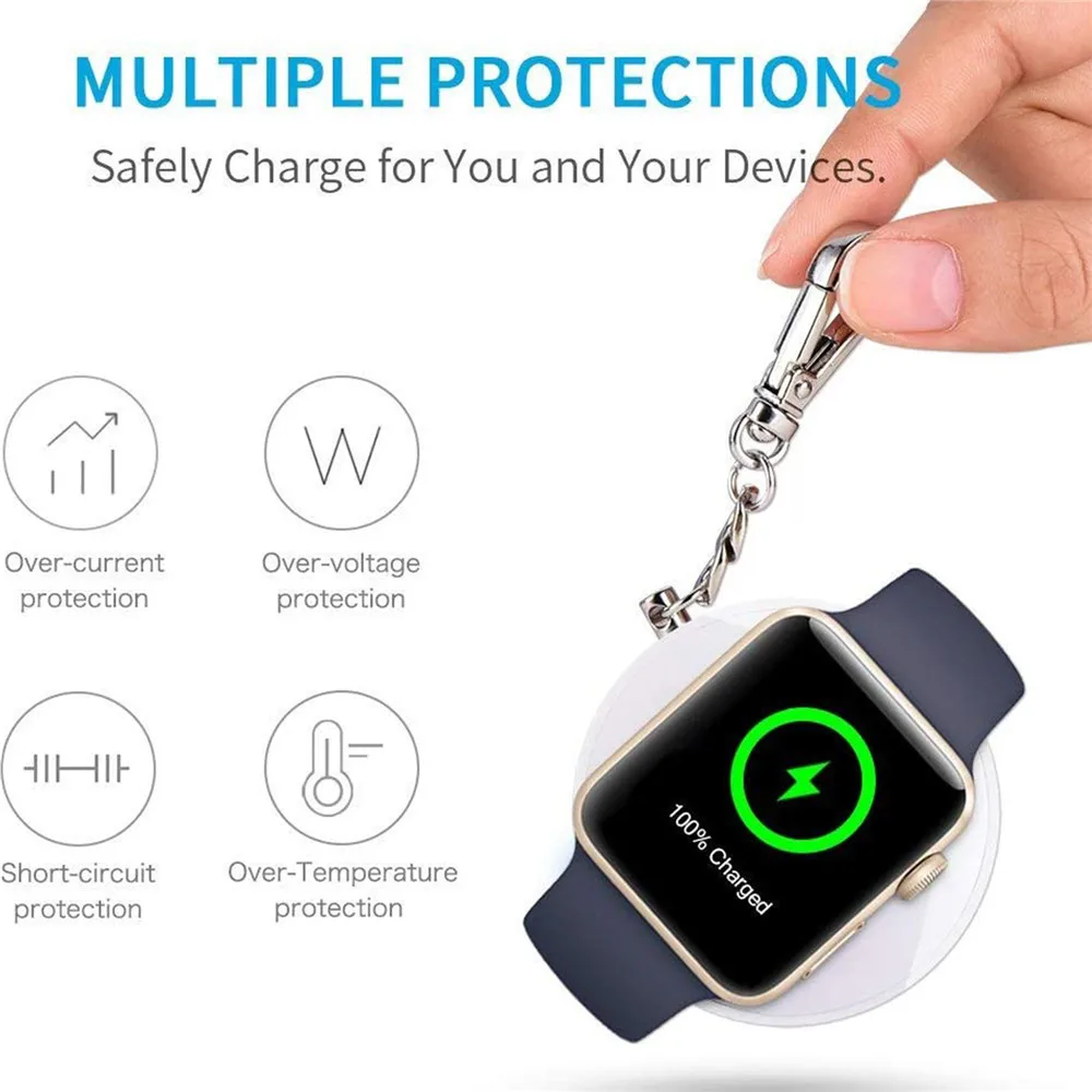 Смарт часы зарядное устройство 900 мАч портативный брелок для iWatch серии 5 4 3 2 1