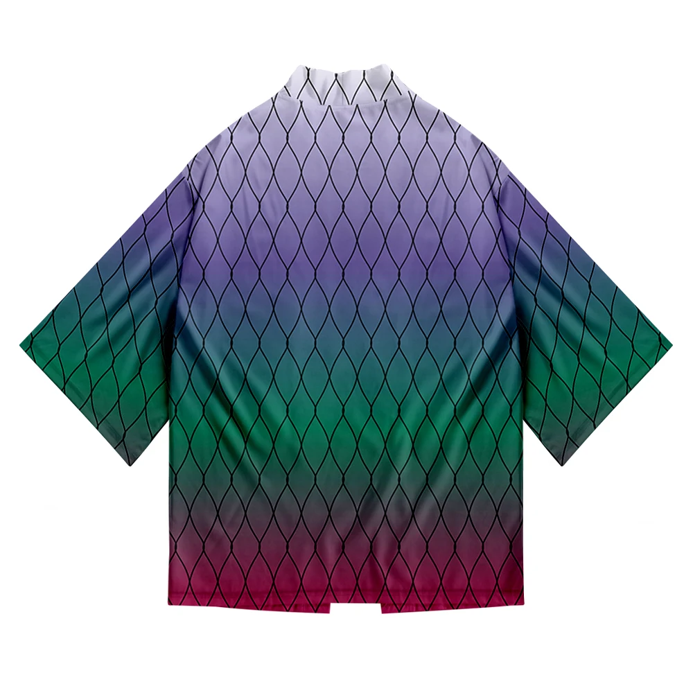Kimonos японское женское кимоно Аниме демон Slayer то же кимоно кардиган для костюмированного представления пара кимоно юката лето осень Ориент кимоно