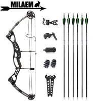 archery m106 compound bow and arrow hunting bow 40 60lbs adjustable carbon arrows spine 500 shooting hunting accessories
