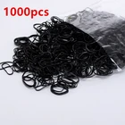 Цветные резинки для волос, 1000 шт., галстуки для укладки волос, Детская повязка для волос для девочек, еда, Офисная искусственная кожа