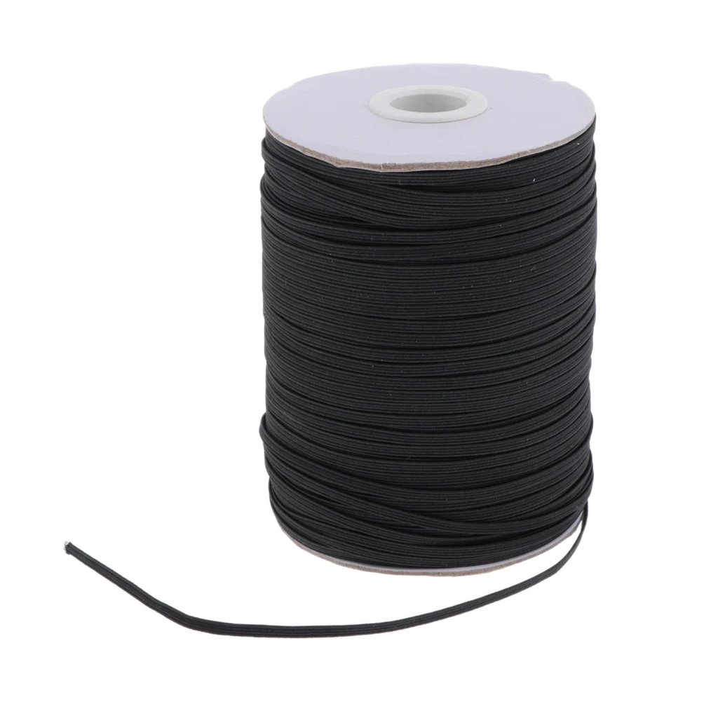 

180m Black Elastic Cord Stretchy String Sewing DIY Crafts Making Gift Decor