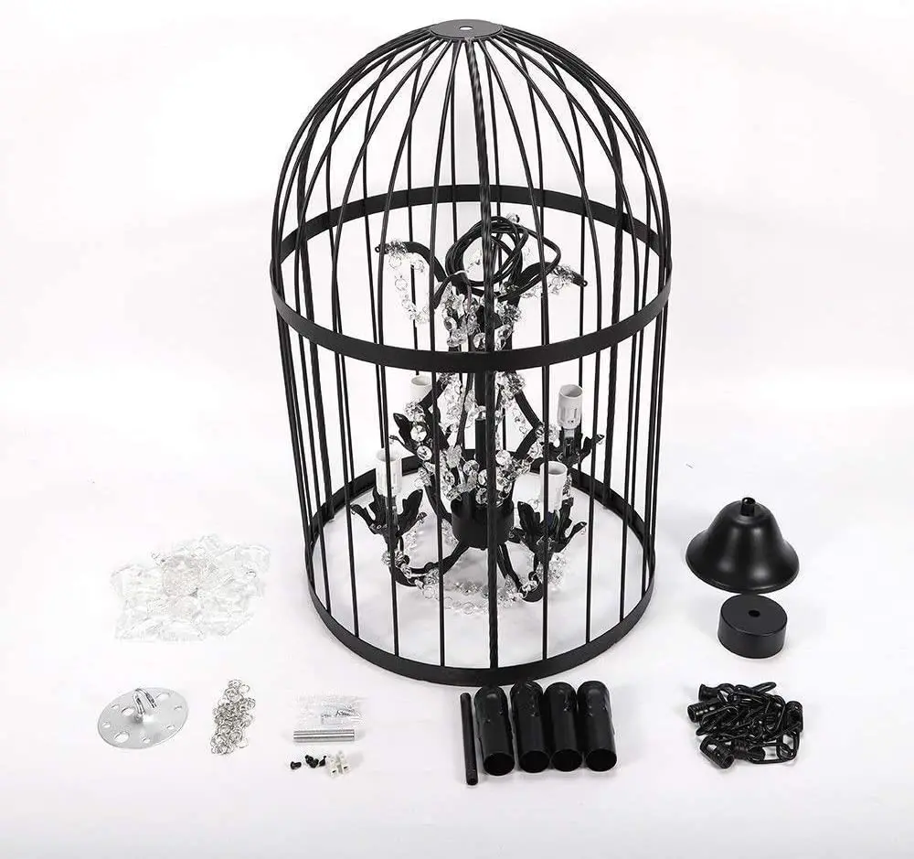 Промышленное винтажное освещение Хрустальная Потолочная люстра 4 освещения