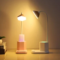 usb charging multifunctional pen holder table lamp touch led soft light eye protection learning bedroom bedside atmosphere lamp