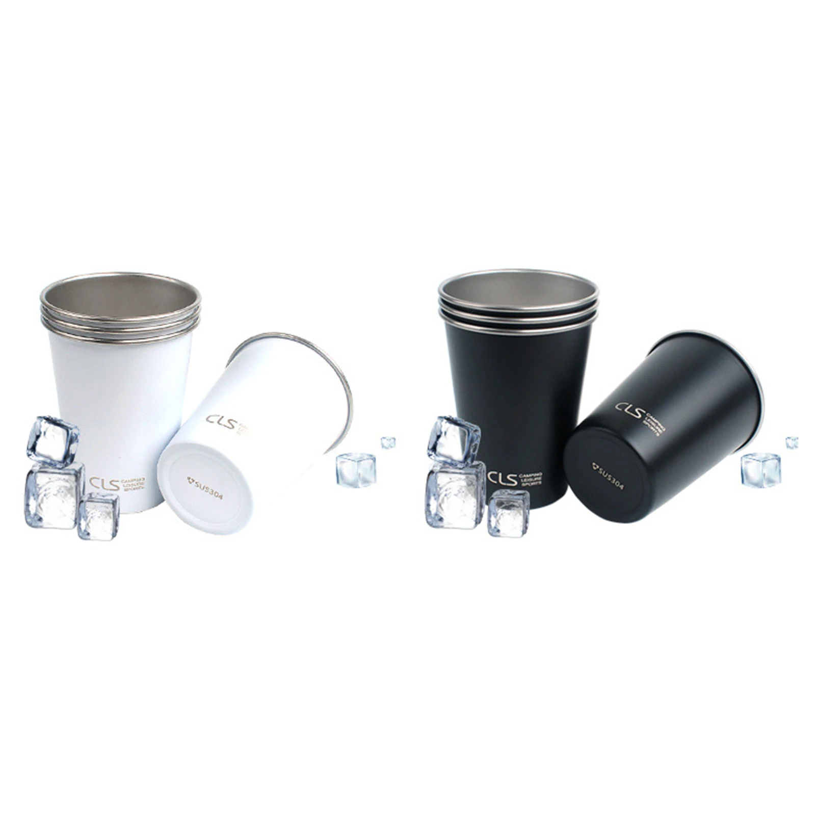 4 шт. портативная кофейная чашка из нержавеющей стали 350 мл |