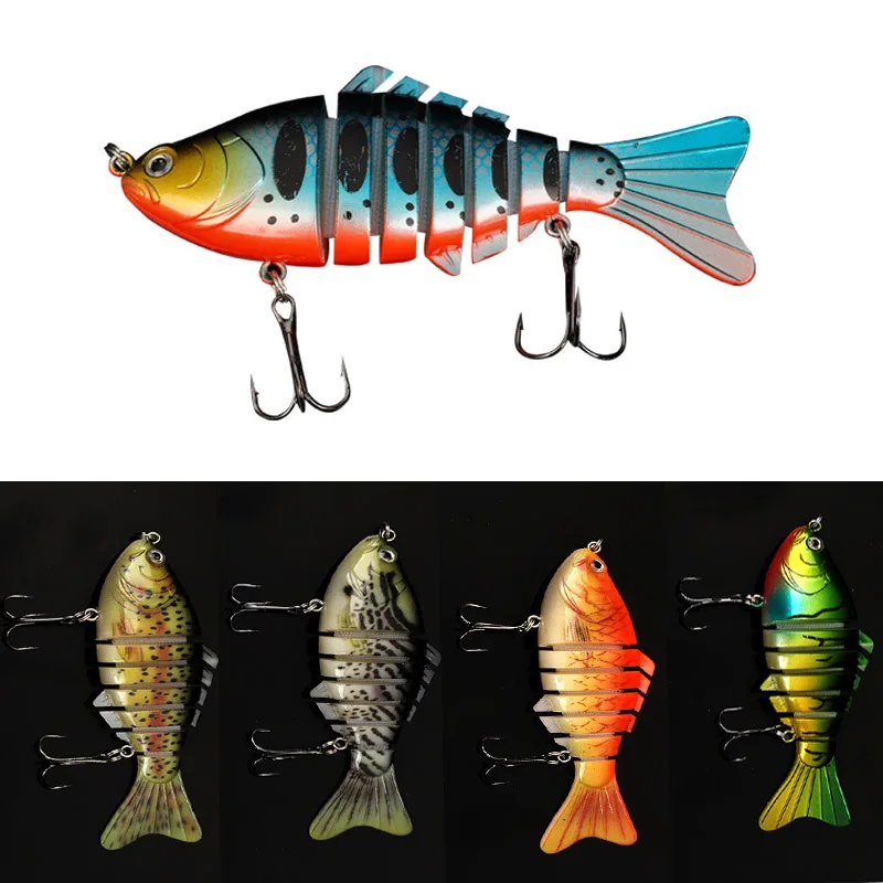 

1PCS Fishing Baits Trolling Swim Minnow Wobbler Multi-section Hard Bait100mm15g Artificial Crankbait Fishing TackleLure