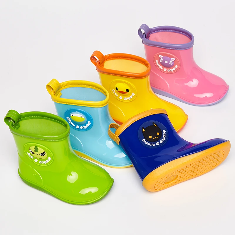 DRIPDROP Rain boots Kids shoes for girl Baby Boys Waterproof Outdoor Mid-calf Toddler Boots | Мать и ребенок