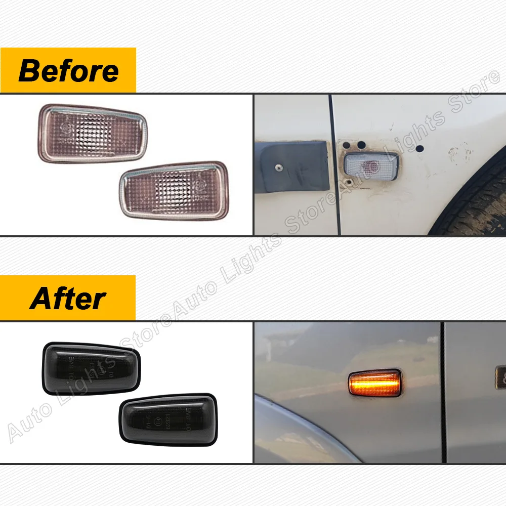 Светодиодные динамичессветодиодный поворотники 2 шт. боковые габаритные огни