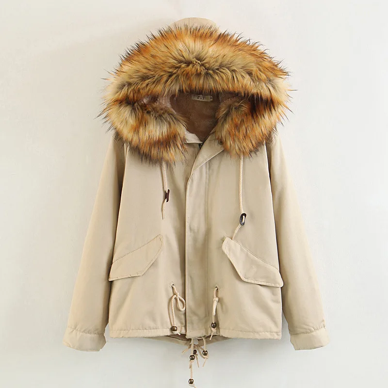 Меховое пальто с воротником из натурального Лисьего меха 2019 зимняя куртка для
