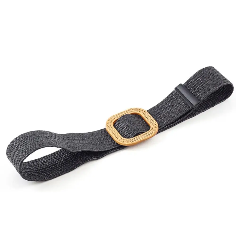 

Belts Women Vintage Style Bohemian Braided Waist Belt Summer Female Buckle Waistband