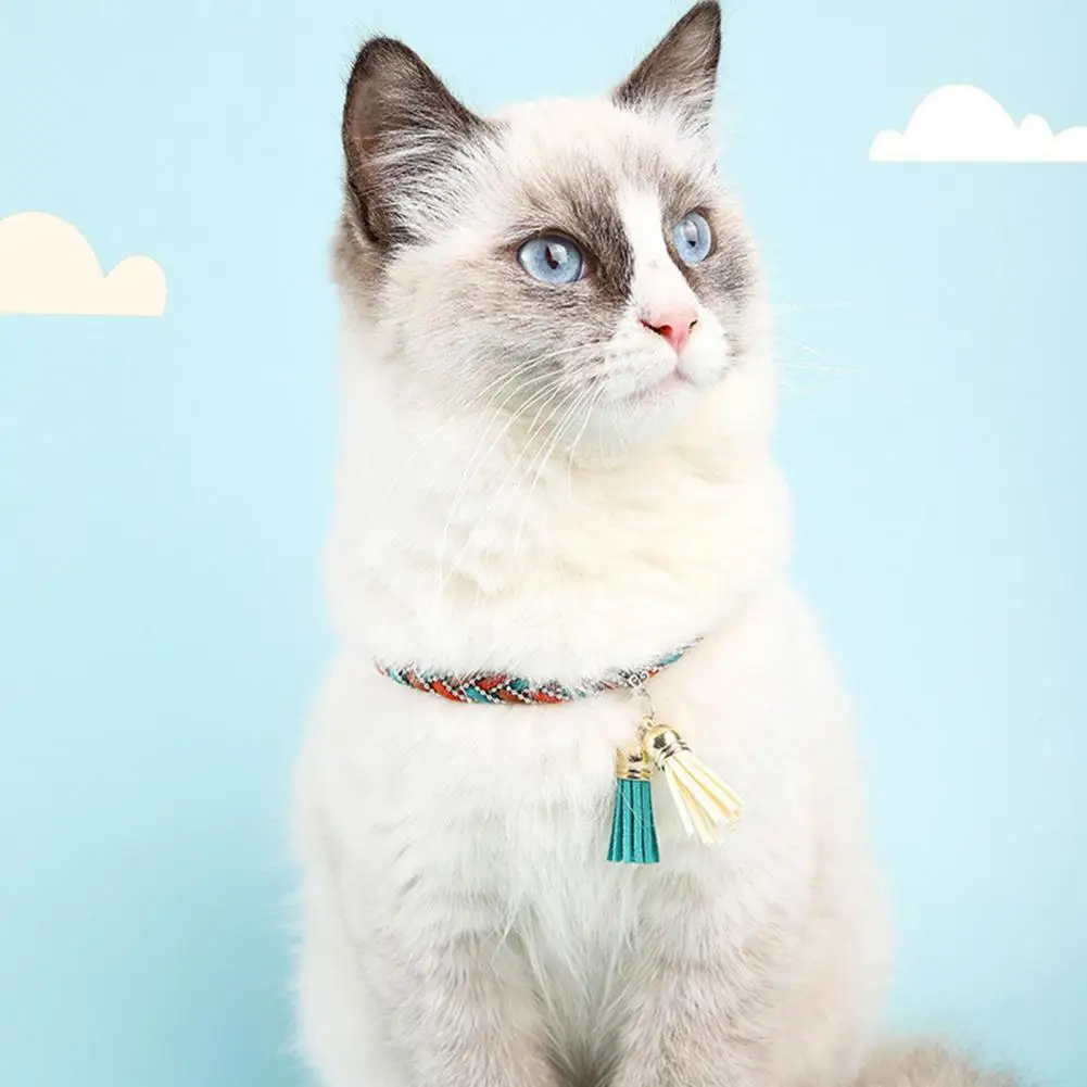 

Pet Collar Easy-wearing Dog Collar Breathable Cute Cat Collars with Pendant