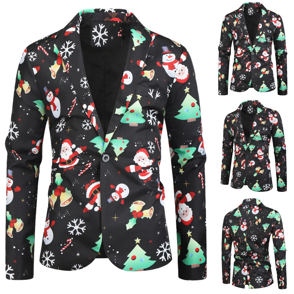 

Suits Men 2020 new Christmas Jackets Coats Winter Fashion Casual Black Shirt Blouse Suit Men Slim Fit Blazer Homme 1125