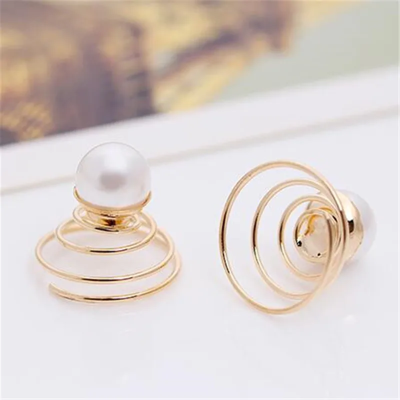 Новинка 5 шт. звезда жемчуг вращающийся шуруп девушка заколка Цветок голова волос