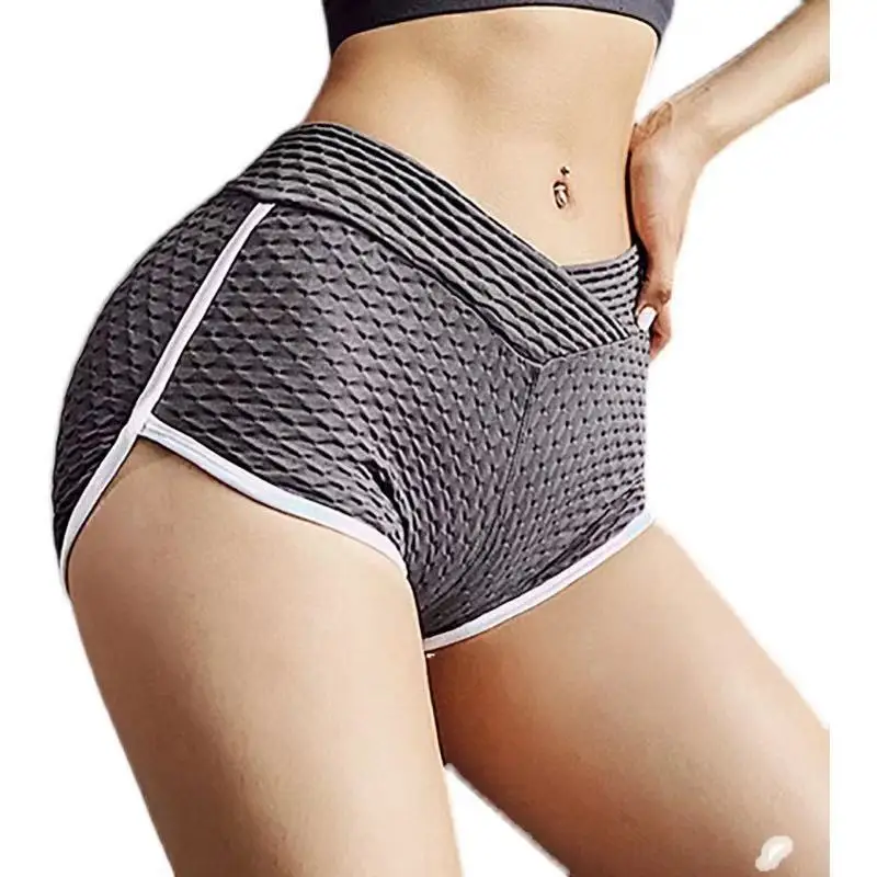 

European American Leisure Peach Hip Lifting Tight Bubble Pants Sports Three-part Fitness Pants Yoga Shorts