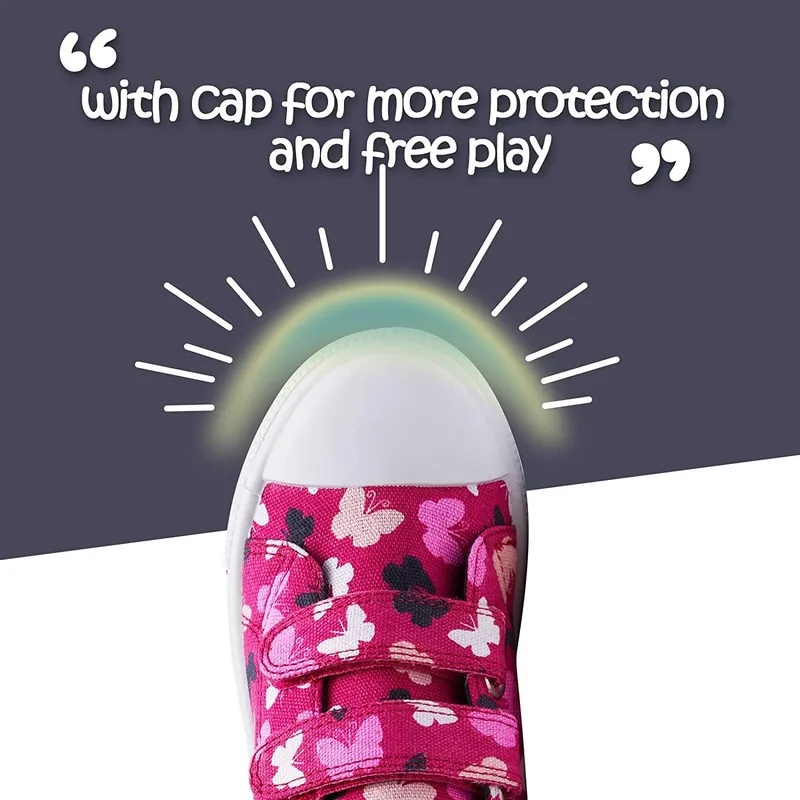 KushyShoo/детская обувь Кроссовки для малышей с единорогом и двумя ремешками пряжкой