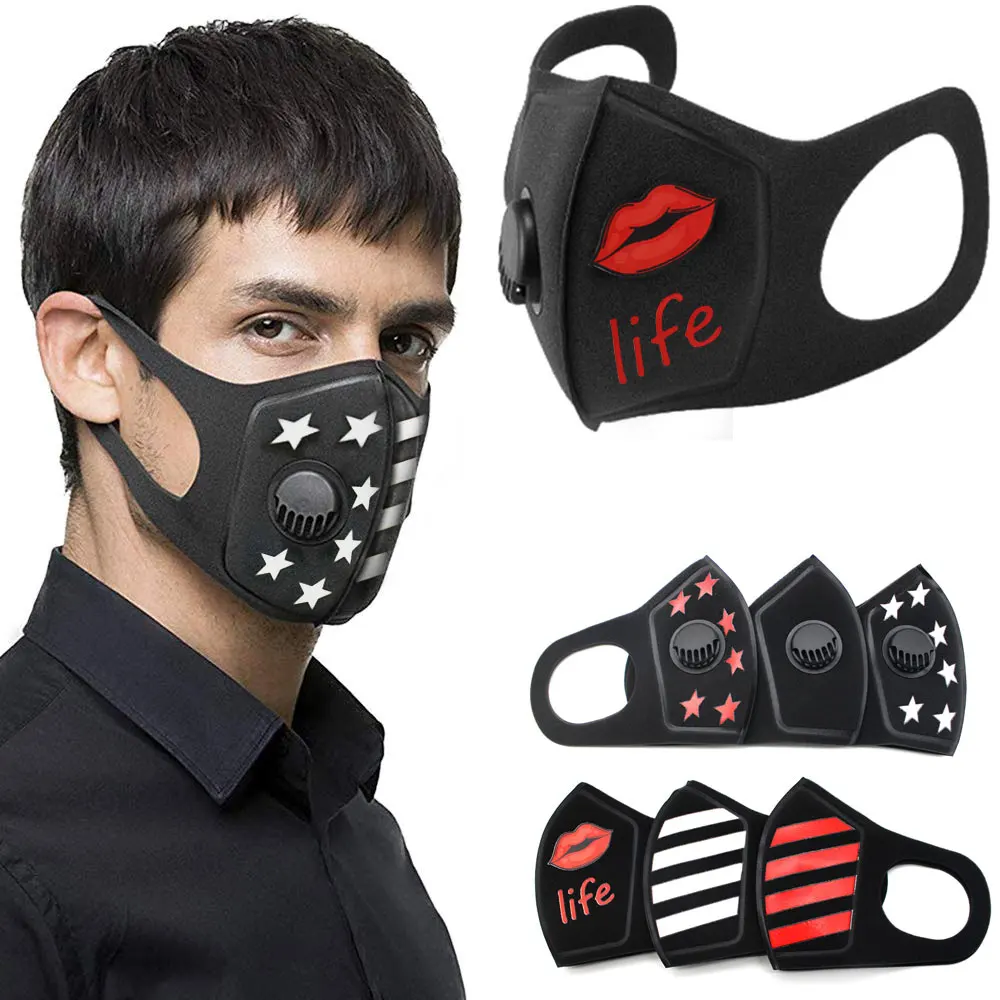 1 шт. маска для лица и рта против пыли маска против загрязнения PM2.5 можно мыть многоразовые дыхательные маски для рта для мужчин и женщин