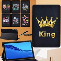 tablet case for huawei mediapad m5 10 8 inchm5 lite 10 1 inch drop resistance leather flip stand coverfree stylus
