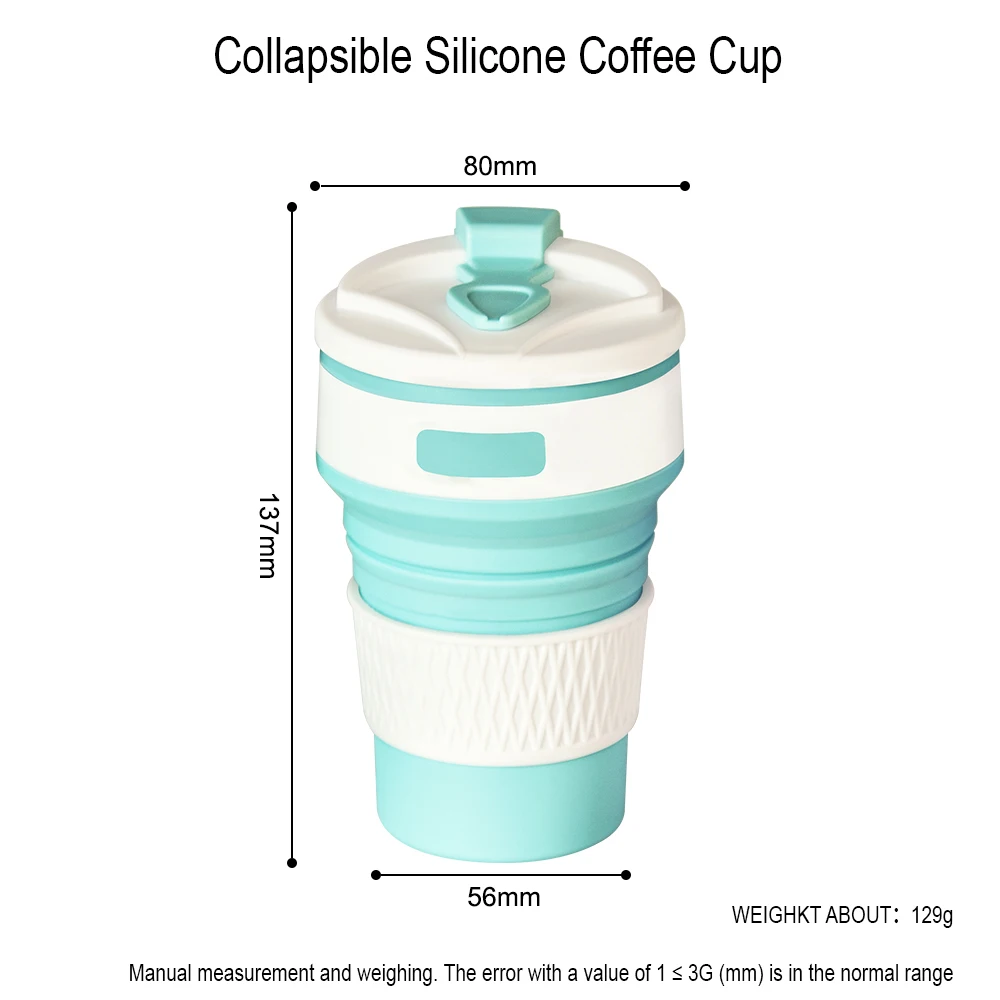 Портативная силиконовая телескопическая чашка для питья складная кофейная дома