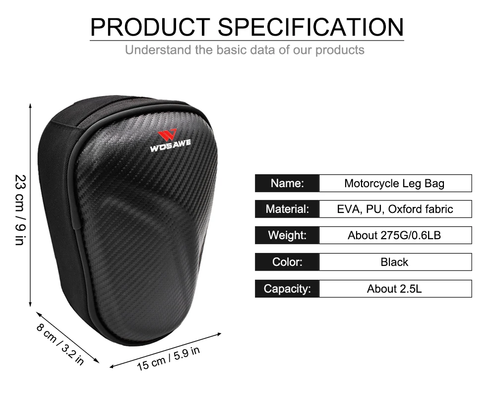

WOSAWE Waterproof Motorcycle Leg bag outdoor Motorbike Casual waist bag motorcycle Fanny Pack backpack Chest bag Tool Bag