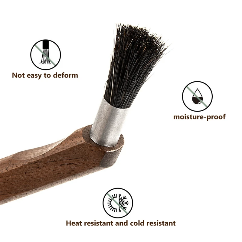 

Coffee Grinder Cleaning Brush with Natural Bristles Lanyard Coffee Machine Brush Cleaner Tool for Barista Home Accessory