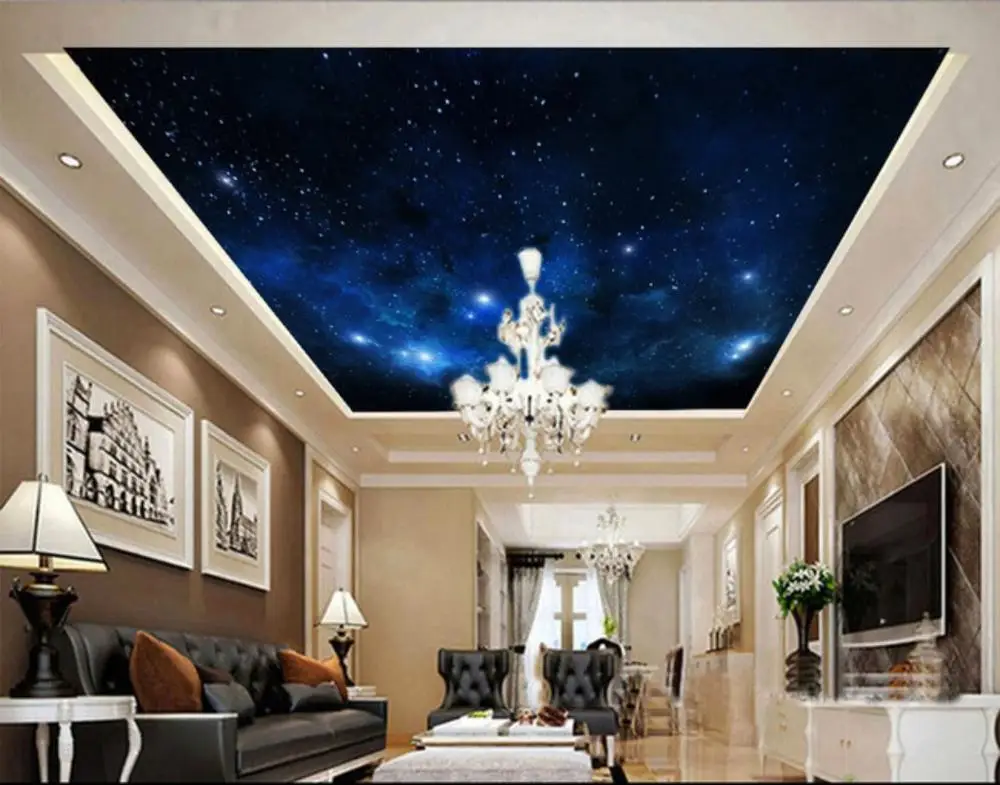 wallpaper for walls 3 d for living room 3d ceilings fantasy night sky background wall free global shipping