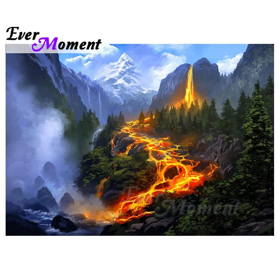 Алмазные художественные картины Ever Instant Фантастический пейзаж Вулкан DIY хобби