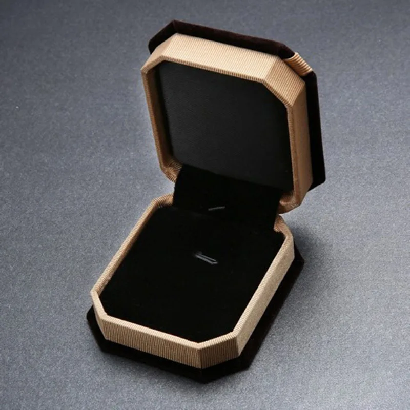 Новый узор изысканная коробка для ювелирных изделий высшего класса Бархатная