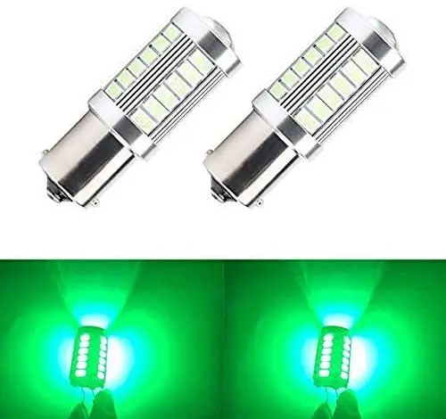 

4X LED Car Green Bulb BA15S P21W 1156 Backup Reverse Light 33SMD 5630 5730 12V