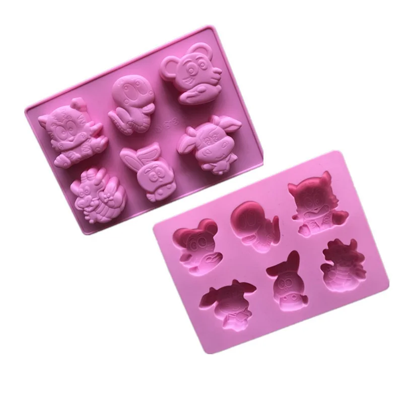 12 китайских зодиакальных животных силиконовые формы для торта лоток льда