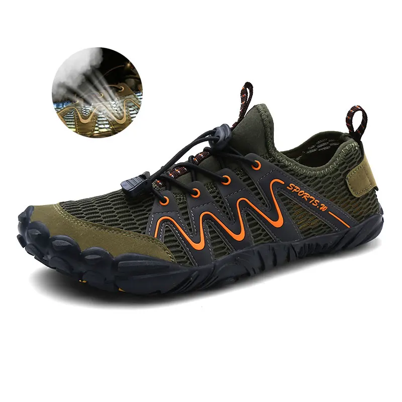 Men Barefoot Shoes Quick Dry Drain Water Shoes Non-slip Wear-resistant Lightweight Comfortable Outdoor Climbing  Trekking Shoes
