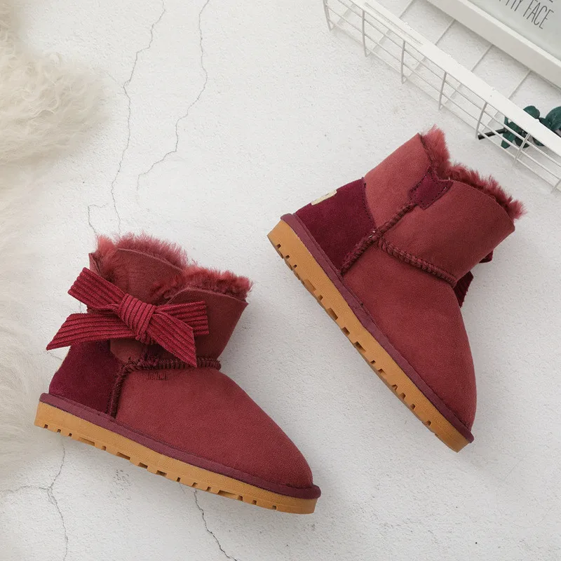 Зимние сапоги из натурального меха 2020 для девочек и мальчиков зимние натуральной