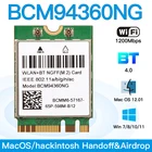 Двухдиапазонная беспроводная Wi-Fi карта Hackintosh MacOS BCM94360NG, 1200 Мбитс, поддержка Bluetooth, 802.11AC