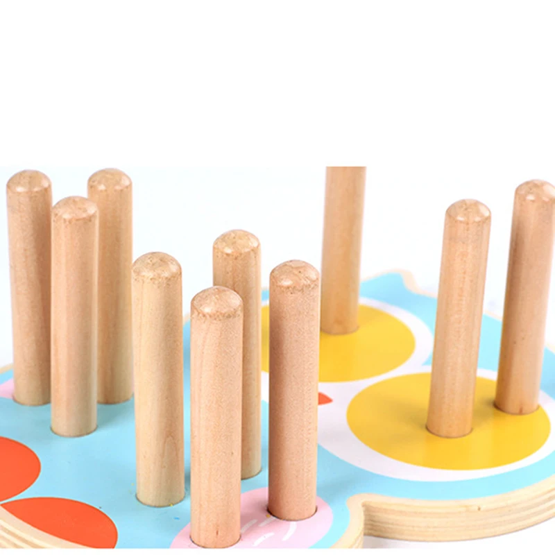 Деревянная коробка для сбора и сочетания Детские когнитивные совпадающие