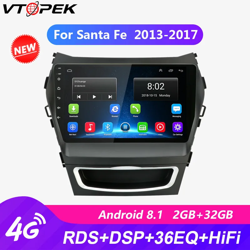 Vtopek 4G WIFI 9 &quotАвтомобильный Радио плеер Android 2G + 32G сенсорный экран GPS зеркало