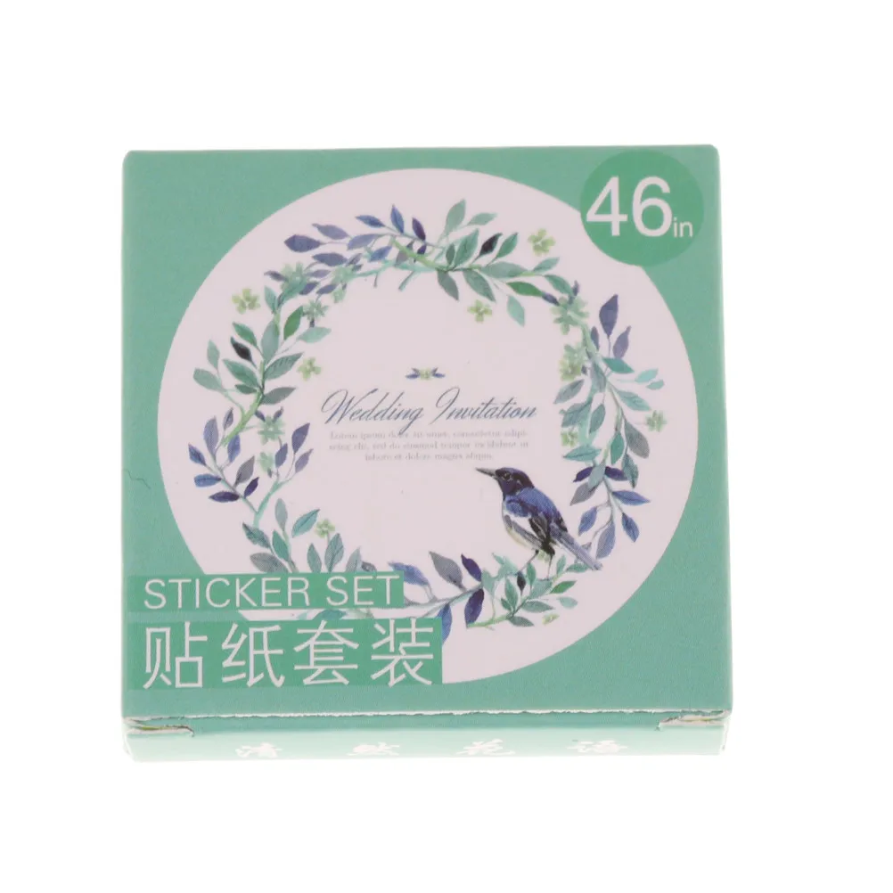 

46Pcs/Box Mini Fresh Florid Plants Flower Paper Sticker Decoration Diy Diary Scrapbooking Seal Toys Sticker