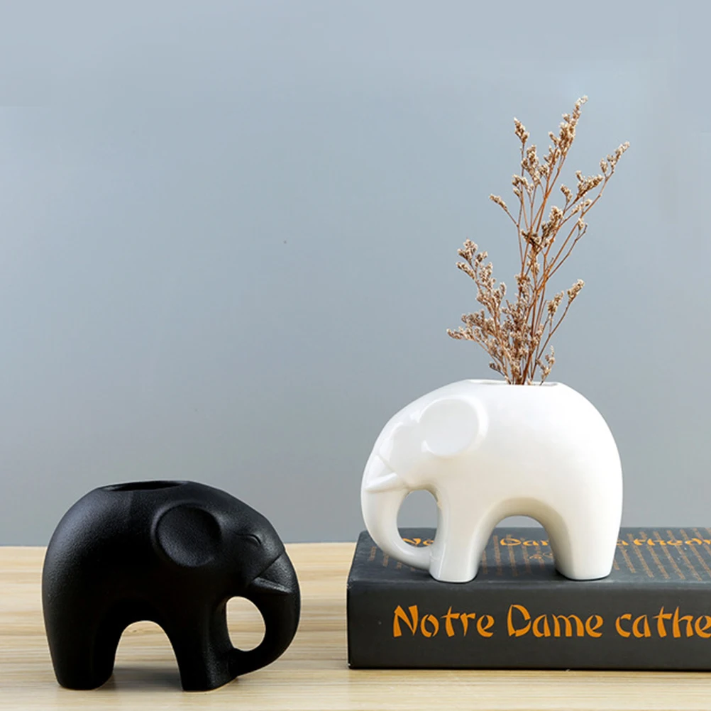 Керамическая форма слона плантатор прекрасный суккулент горшок настольные
