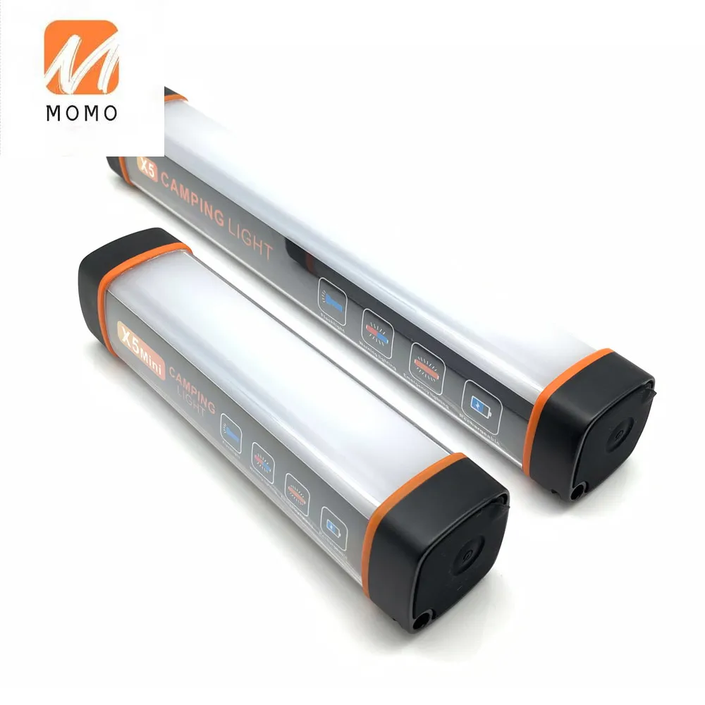 

X5 Outdoor Tube Waterproof IP65 Tent Decorative Yellow Red Blue White Light Rechargeable 18650 Battery LED Camping Lantern