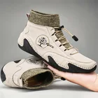 2021 г., мужские зимние ботинки модные кожаные ботинки мужская осенне-зимняя повседневная обувь Мужская Уличная обувь, светильник, нескользящая теплая обувь, Zapatos