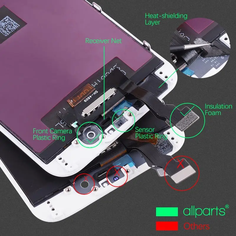 AAA OEM дисплей для iPhone 6 ЖК сенсорный экран дигитайзер 6S 5S ЖК-дисплей полная сборка 7