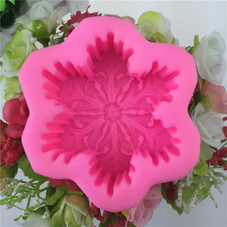 Снежинка для шоколадных и желейных конфет 3D силиконовая форма торта инструменты