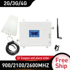 Усилитель сигнала сотовой связи 90021002600 МГц 4g, GSM UMTS WCDMA FDD LTE 2G 3G 4G, усилитель мобильного сигнала, усилитель 4G whip антенна