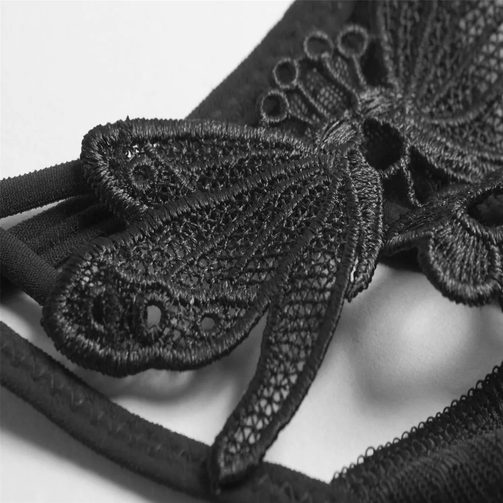 

Women's Underwear Embroidery Sexy Lace Lingerie Low-Waist Panties Hollow Sexy G-String Thongs Seamless Women Lingerie Brief