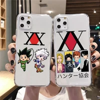 anime hunter x hunter hxh transparent tpu silicone phone case for iphone 12mini 13mini 11pro max 12pro max xr xsmax soft shell