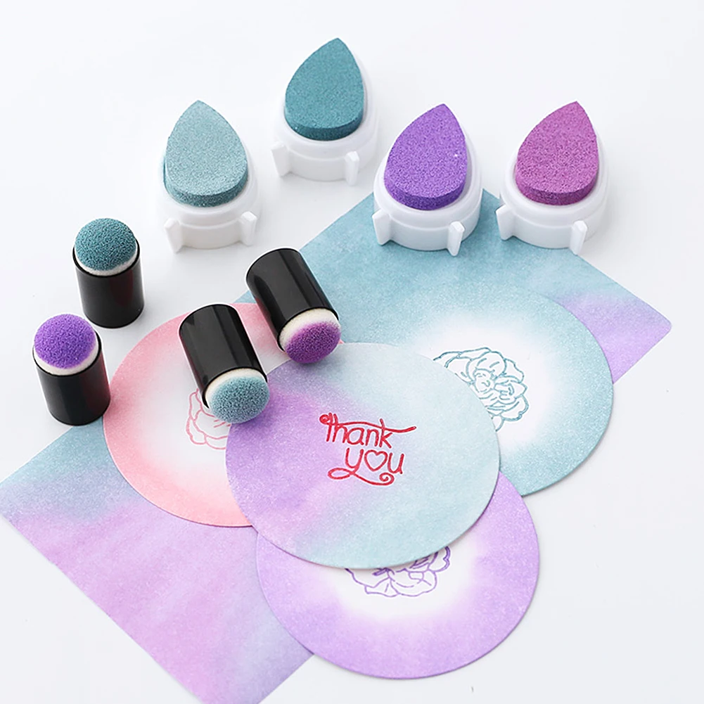 40 шт. пенопластовые губки для пальцев с пластиковой коробкой рисования мелки