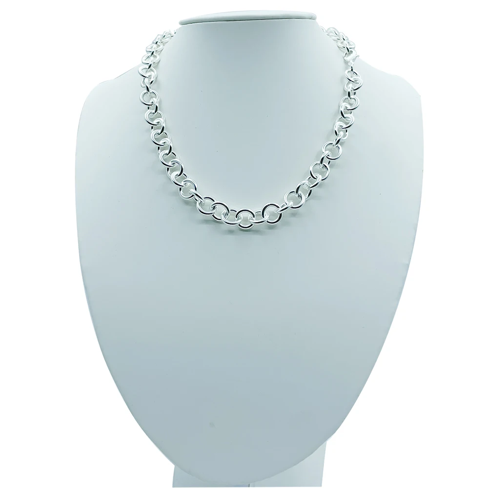 

S925 Original design TIF Sterling silver hip Hop necklace designed for women with a thick chain free gift for girlfriends
